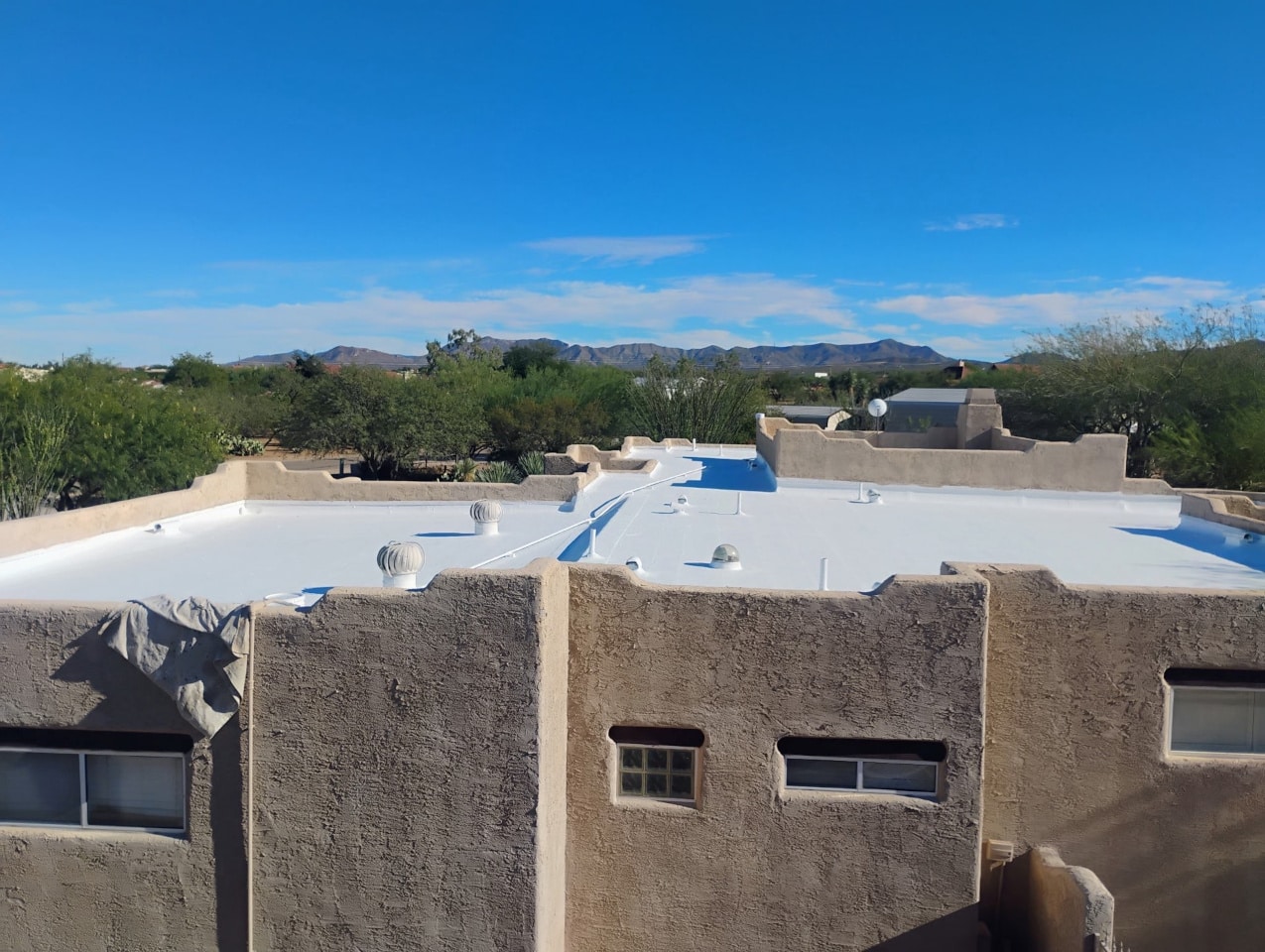 Roof Coating in Tanque Verde Tucson done by Desert Sky Roofing